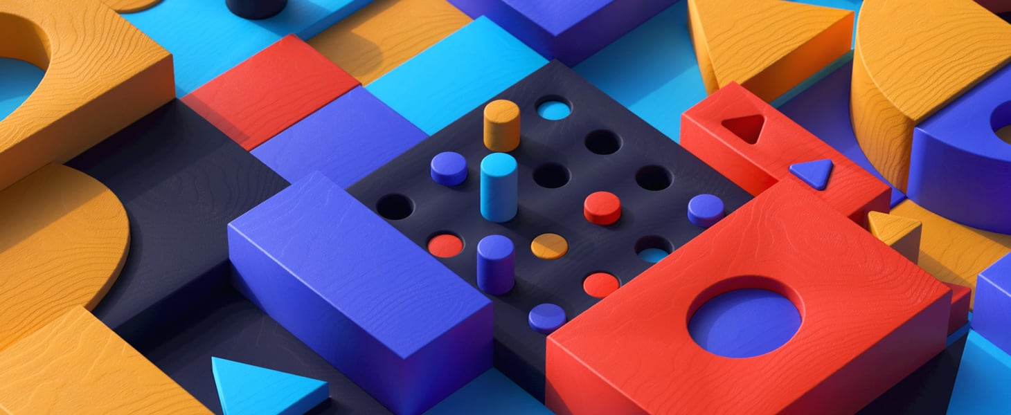 colorfull blocks connecting together 